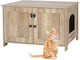 Relaxdays Toaletă pentru Pisici Maro 46 x 78.5 x 44.5cm
