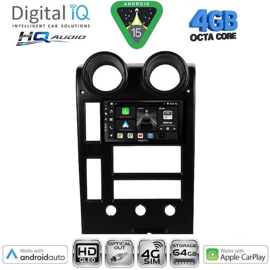 Digital IQ Car Audio System Hummer H2 2001-2007 Bluetooth USB WiFi GPS Apple CarPlay Android Auto with 9" Touch Screen