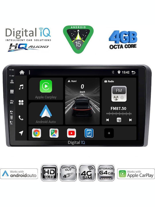 Digital IQ Car Audio System for Hyundai H-1 2007-2020 Bluetooth USB WiFi GPS Apple CarPlay Android Auto with 9" Touch Screen