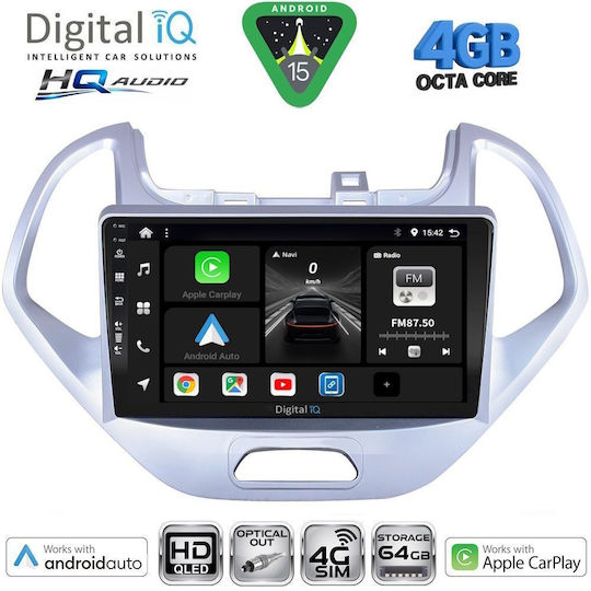 Digital IQ Car Audio System for Ford Ka 2017 (Bluetooth/USB/WiFi/GPS/Apple CarPlay/Android Auto) with 9" Touch Screen
