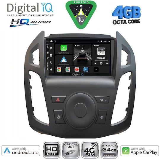 Digital IQ Ηχοσύστημα Αυτοκινήτου για Ford Transit Connect 2013-2018 (Bluetooth/USB/WiFi/GPS/Apple-Carplay/Android-Auto) με Οθόνη Αφής 9"