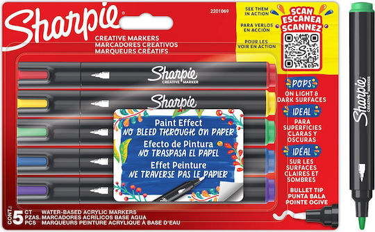 Sharpie Acryl Marker Μωβ Σετ 5 Farben