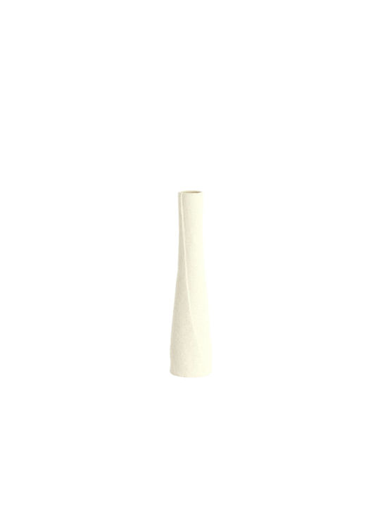 Light & Living Decorative Ceramic White Vase H45cm