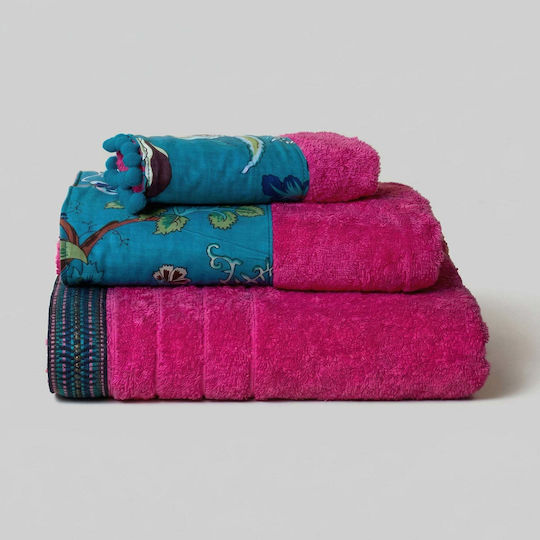 White Fabric Arlette 30x50cm Fuchsia Badetücher Gewicht 600gr/m²