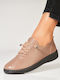Leder Damen Oxfords in Braun Farbe
