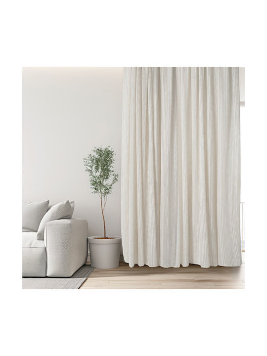 Whitegg Κουρτίνα με Τρέσα K0230 Λευκή 270x280εκ.