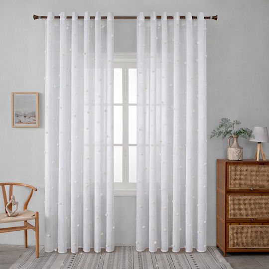 Lucktora Window Curtain With Pencil Pleat White 270x280cm