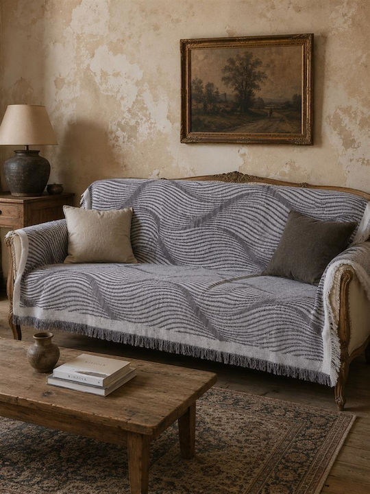Kalogirou Home Throws Set 3 pcs Light Gray