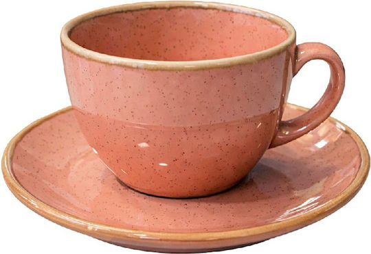 Espiel Essentials Комплект Чаши Cappuccino от Порцелан Розови 400ml 6 броя