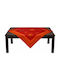 Burgundy-Orange Tablecloth 90x90cm