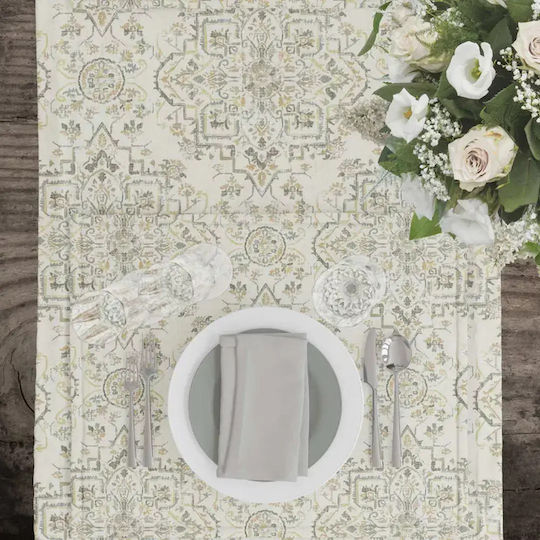 Borea Checkered Tablecloth Venus Olive Green 90x90cm