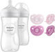 Philips Set Biberoane din Plastic Natural Anti-...