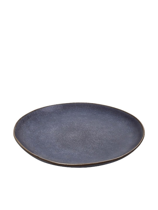 Espiel Etna Servierplatte Untiefe Keramik Grau mit Durchmesser 28cm 4 Stück