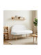 Two-Seater Couch White 110x60x76cm