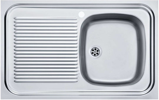 Franke Chiuvetă Bucătărie Drop-In Inox L80xL50cm Argintie