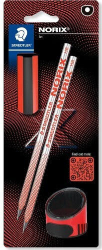 Σετ 2 Μολυβιών Staedtler Norix Hb Bk 100% Pefc Κόκκινο Μαύρο