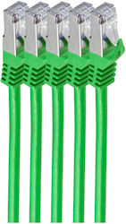 Shiverpeaks BS75511-0.25G-SET5 S/FTP Cat.7 Ethernet Cable 0.25m Green