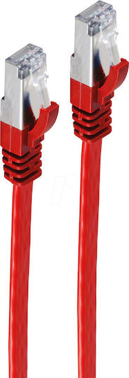 Shiverpeaks Flat U/UTP Cat.7 (10Gbps) Καλώδιο Δικτύου Ethernet 0.25m Κόκκινο