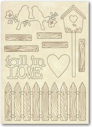 Stamperia Wooden Shape A5 14.8x21cm Fall In Love