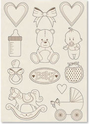 Stamperia Wooden Shape A5 14.8x21cm Baby