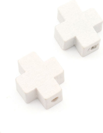 Ξυλινος Σταυρος 8.5x8.5mm Ø1mm Ασπρο Συσκευασια 90 Τεμ