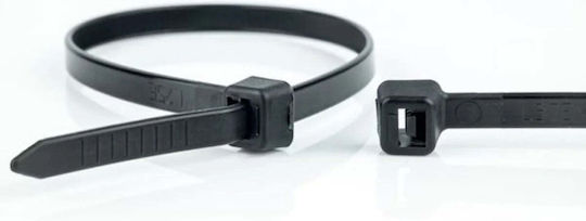 WKK Legături Cablu Din Plastic Negru Culoare Full Face 100 Buc 110126071