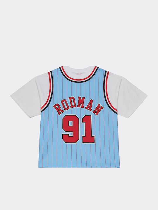 Dennis Rodman Chicago Αθλητικό T-shirt Μπλε SS17895-CBULTBL