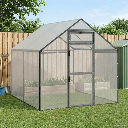 vidaXL Κλουβί Πτηνών 181.5x221x173.5εκ. Γκρι