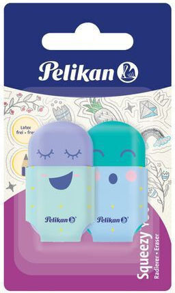 Pelikan Squeezy You Eraser 2 Pieces Blister Variety of Characters