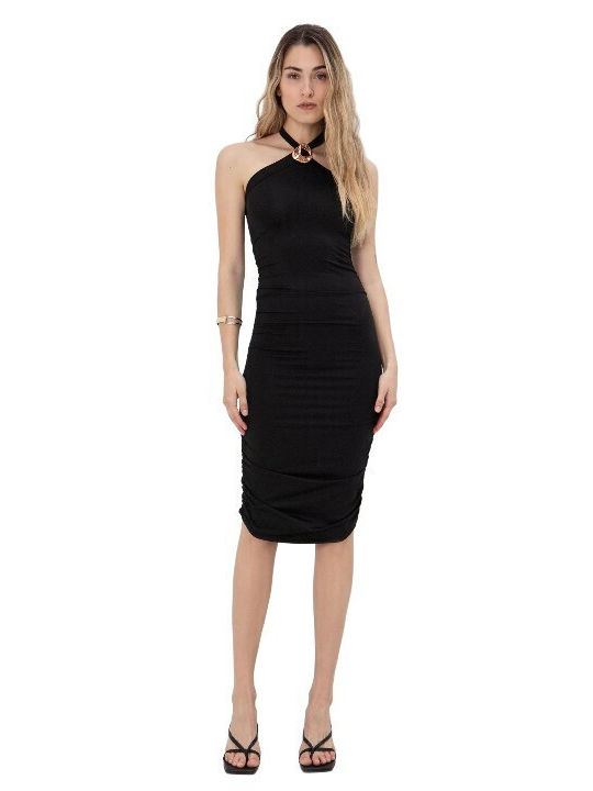 Sommer Midi Abendkleid Off-Shoulder Jersey