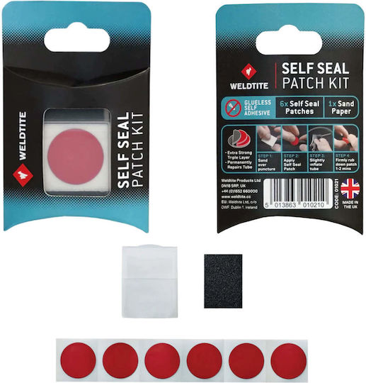 Selbstklebende Patches Innere Schläuche 6 Stück Weldtite Selbstklebepatch-Set