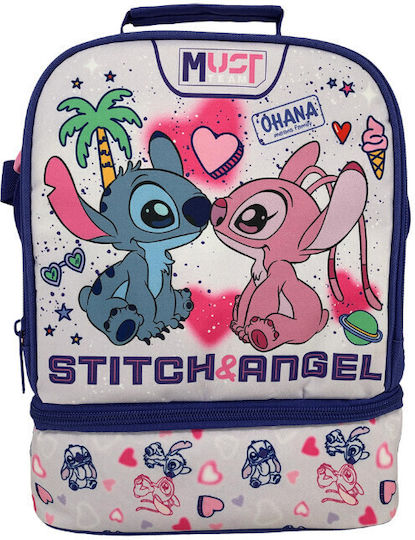 Must Team Stitch Школьен Термо Плик За Храна 7 Литра Лилав 22x16x28см