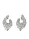 Silver Stud Earrings with Stones