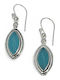 Silver Dangle Earrings with Stones