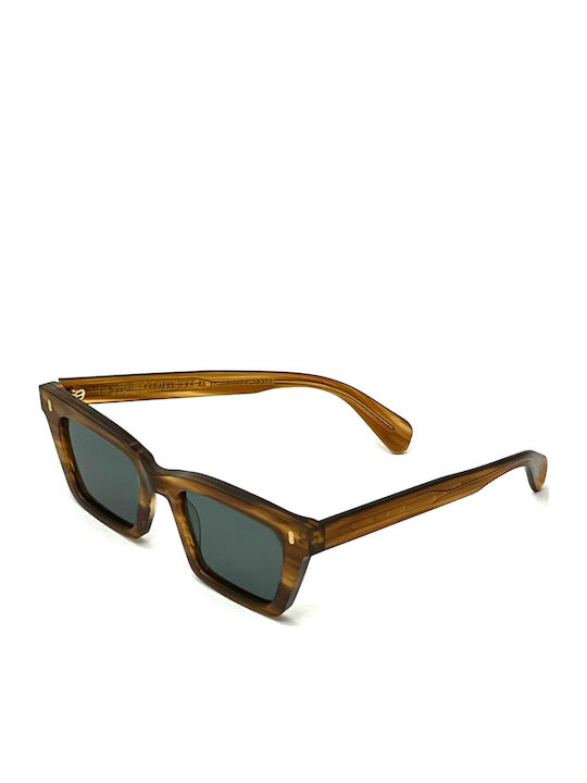 Gast Zyron Unisex Sunglasses with Brown Horn-Ri...