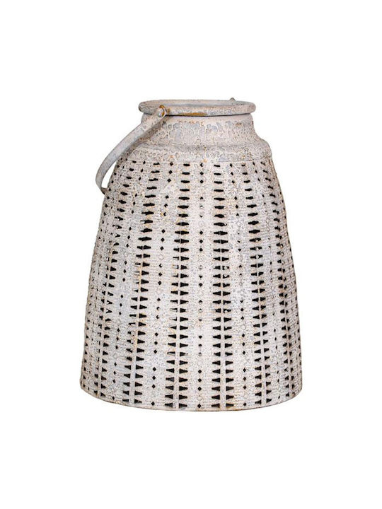 Fylliana Antique Φαναράκι Μεταλλικό Γκρι 23x23x...