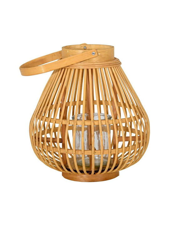 Fylliana Φαναράκι Bamboo Λευκό 30x32x32εκ.