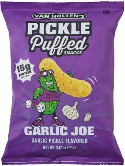 Van Holten's Garlic Joe Pickle Puffed Snack 90g