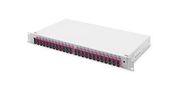 Digitus Οπτικό Patch Panel για Rack 1U 19" 12 Θυρών Γκρι