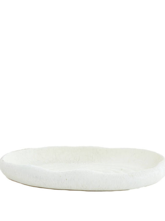 Light & Living Alaina Decorative Plastic White Platter 37x25x5cm Light & Living Alaina Decorative Plastic White Platter 37x25x5cm