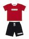 Kids Set with Shorts Summer 2 Pieces Red