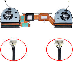 Ανεμιστηράκι Laptop Cpu Gpu Cooling Fan Lenovo Thinkpad P1 Gen 3 20th 20tj X1 Extreme 3rd Gen 20tk 20tl 5h40y67588 5h40y67590 Heatsink 12pin Κωδ.81757