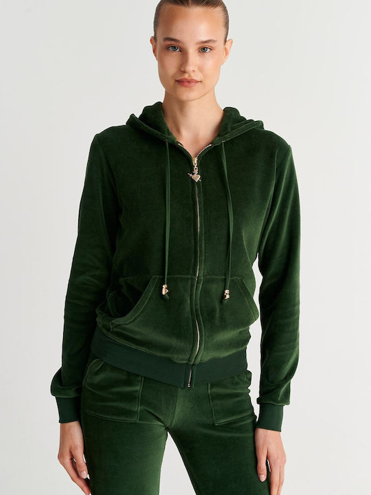 SugarFree Women's Velvet Hoodie Sweatshirt Jack...