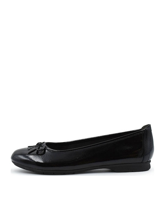 Women's Ballerina Shoes in Black Patent Leather