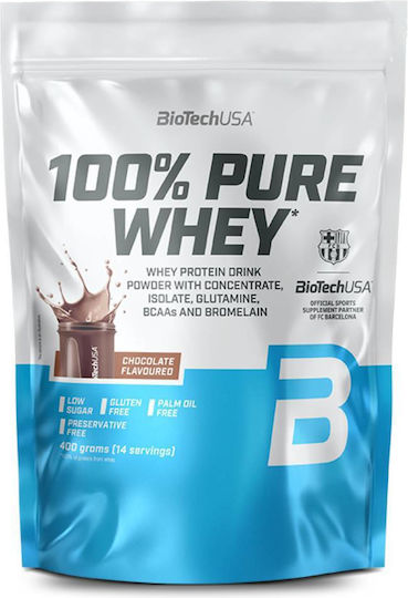Biotech USA 100% Pure Whey Био Протеин от Суроватка Без Глутен с Вкус Ягода 400гр