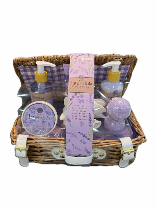 Aurora Natural Lavandula Σετ Περιποίησης για Καθαρισμό Σώματος 6τμχ