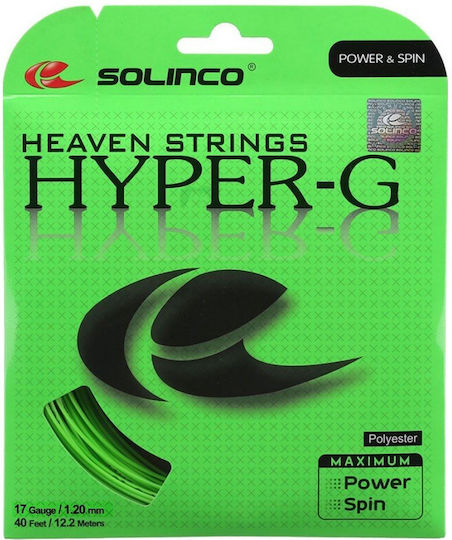 Solinco Hyper-g Cordaj Rachetă Tenis Verde Diametru 1.20mm