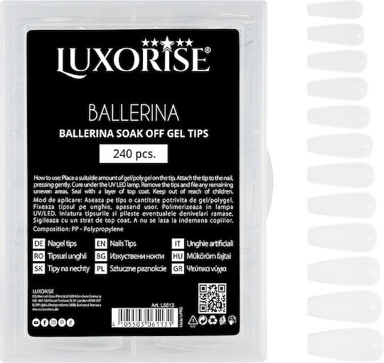 Vârfuri De Unghii Dizolvabile Soak Off Balerină Unghie Completă 240 Bucăți