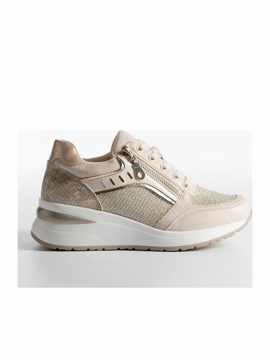 Sixth Sens Flatforms Sneakers Μπεζ