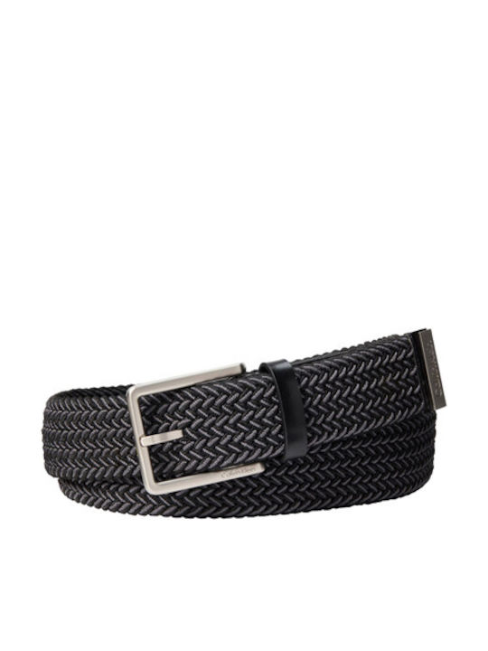 Calvin Klein Herren Gürtel Gestrickt Schwarze